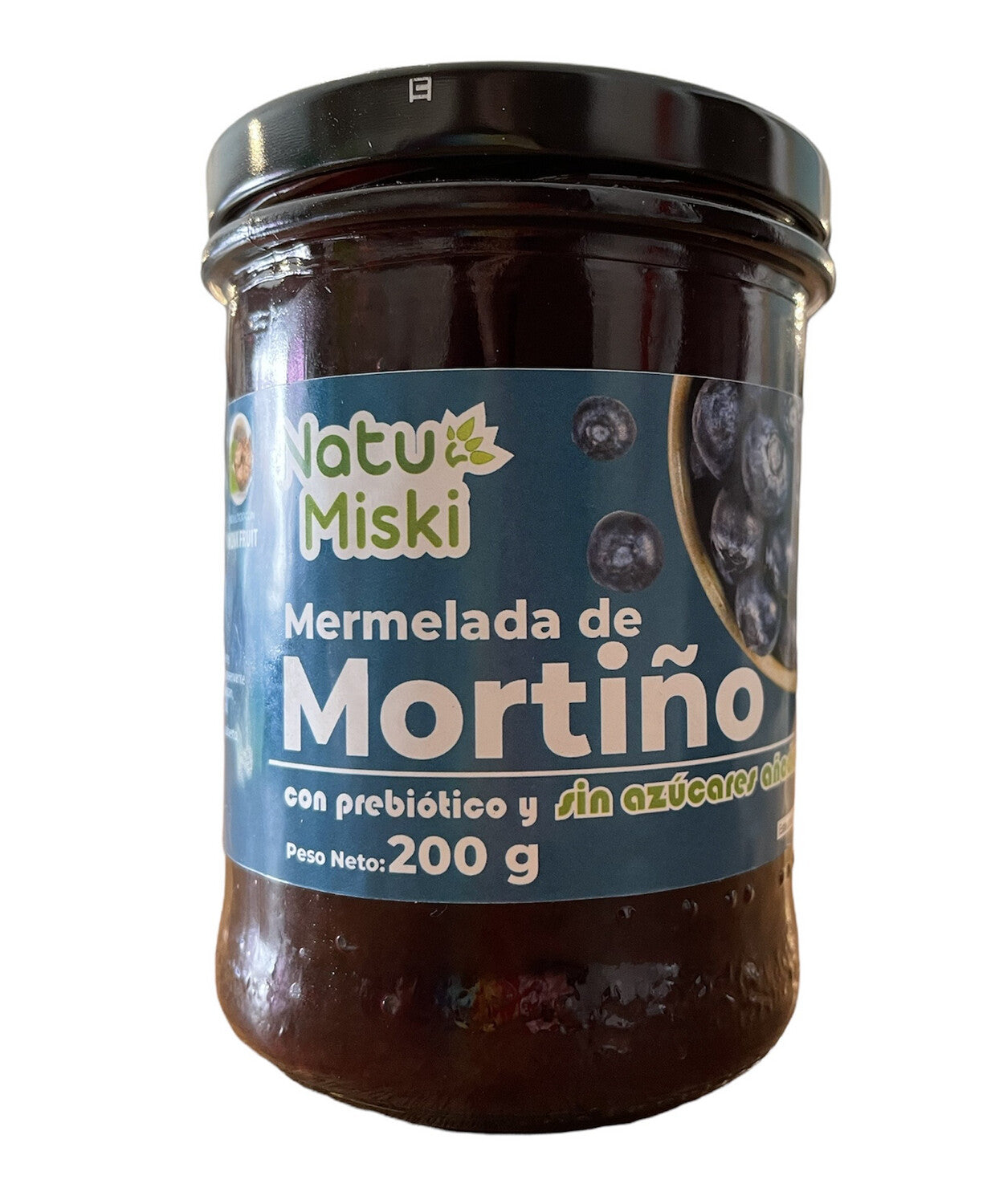 Mermelada de mortiño con probióticos, sin azúcar, Natu Miski, 250ml