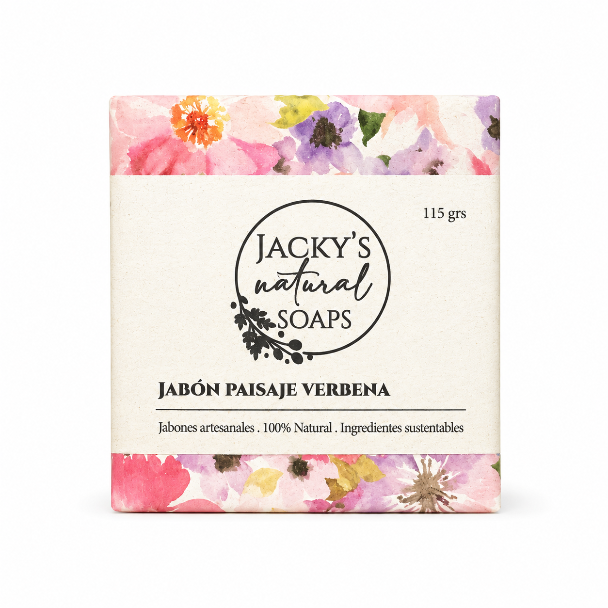 Jabón en barra corporal artesanal, Jacky’s natural soap, 110g