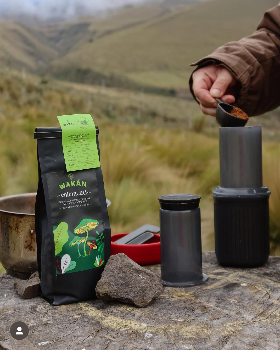 Café con extractos de hongos funcionales, Wakan, 250g