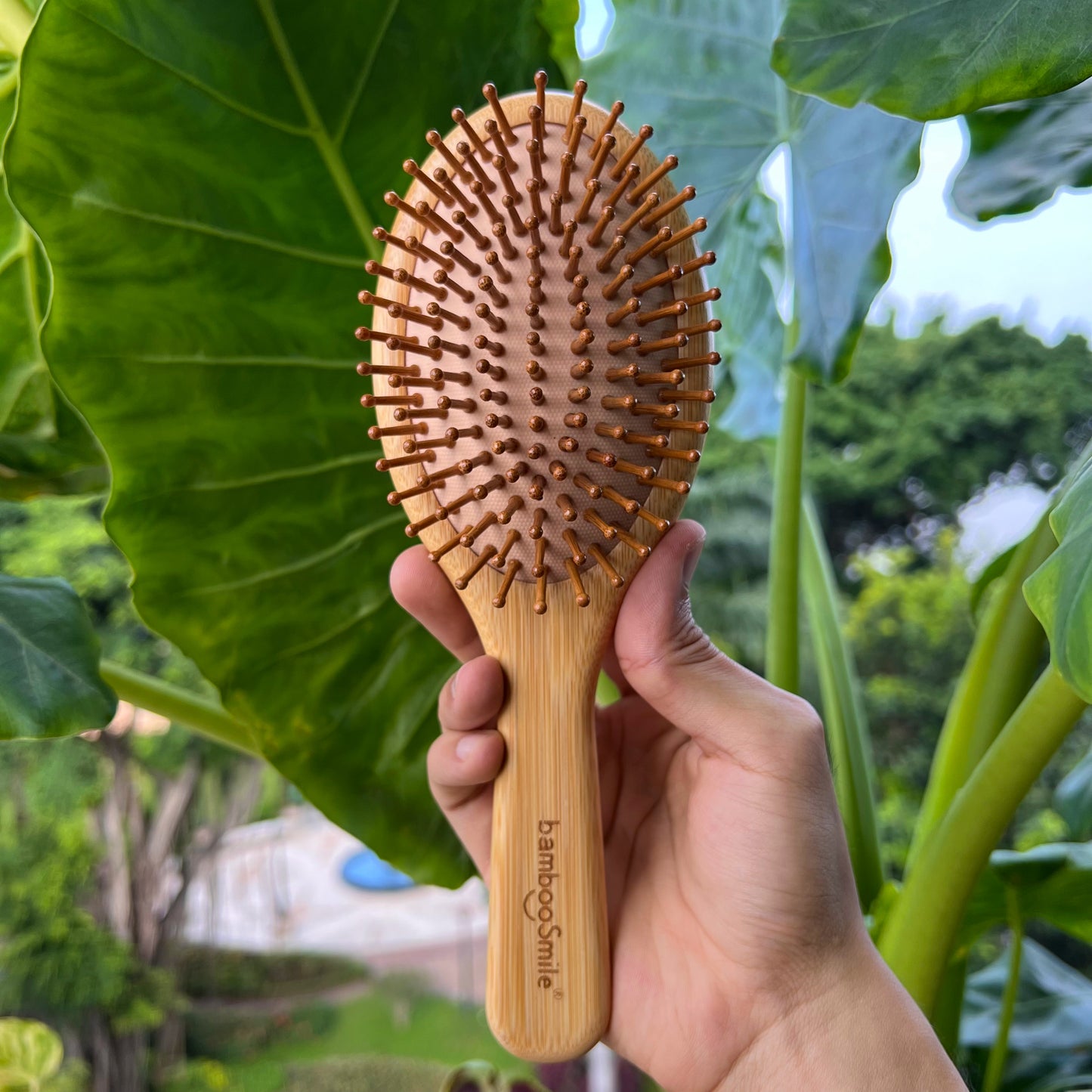 Cepillo para cabello de Bambú -grande y pequeño-, Bamboosmile