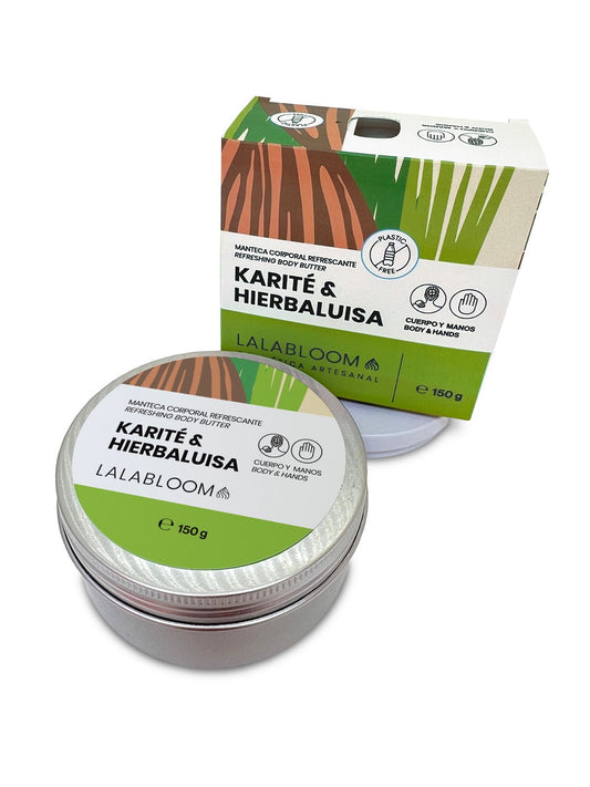 Manteca corporal refrescante - Karité y hierbaluisa, Lalabloom,150g