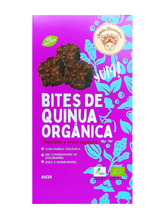 Bites de Quinua orgánica, Julieta chocolatier, 60g