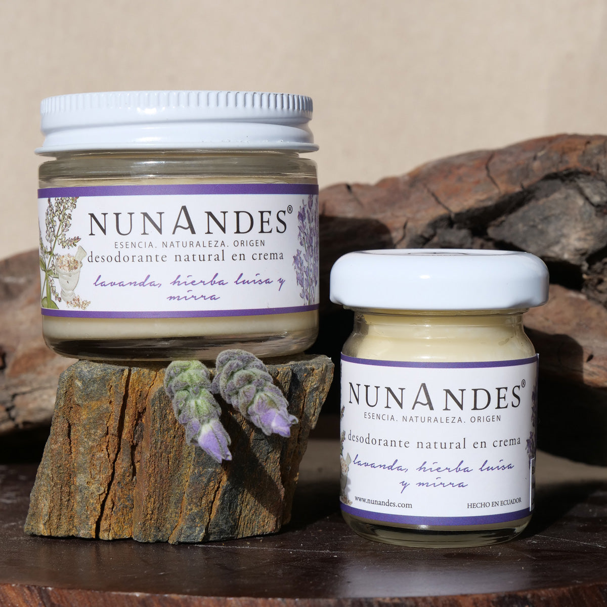 Desodorante natural Lavanda, hierba luisa y mirra, Nunandes