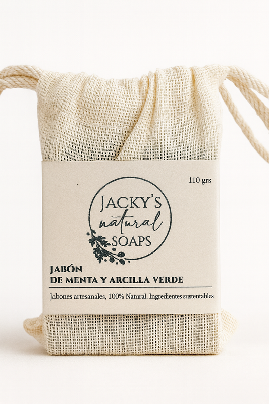 Jabón en barra corporal artesanal, Jacky’s natural soap, 110g