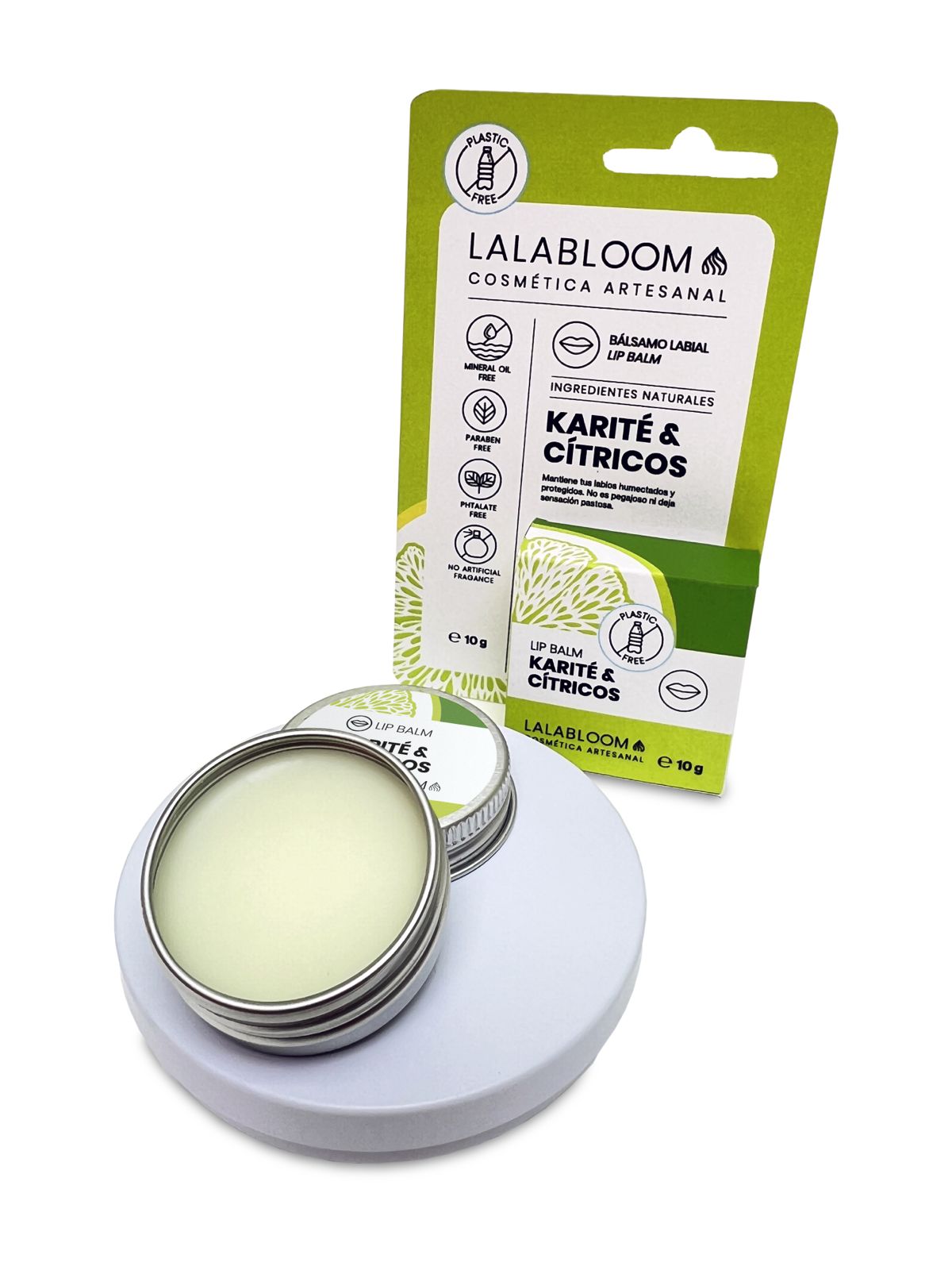 Bálsamo Labial de Karité y Cítricos, Lalabloom, 10g