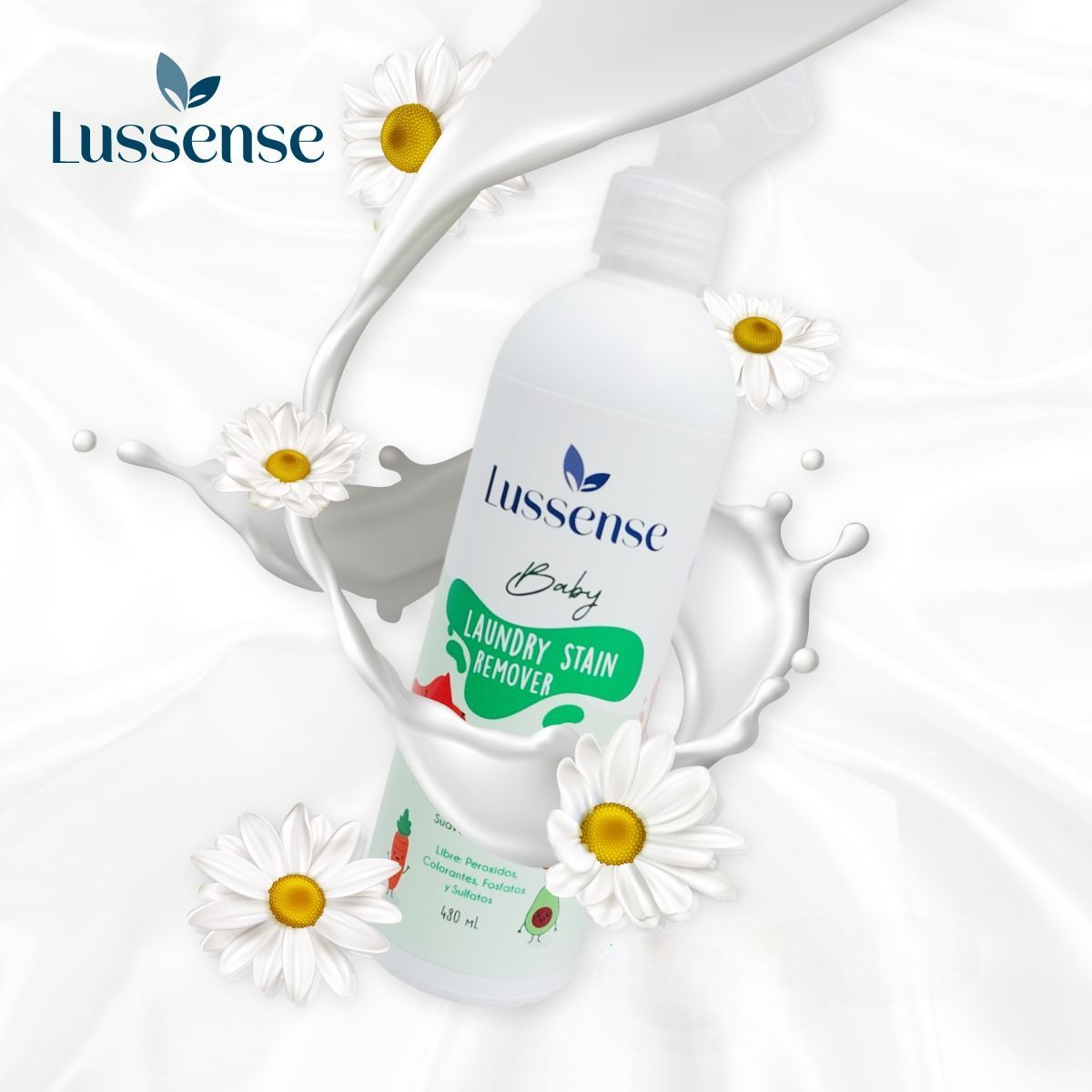 Quita manchas para ropa de bebe, Lussense, 480ml