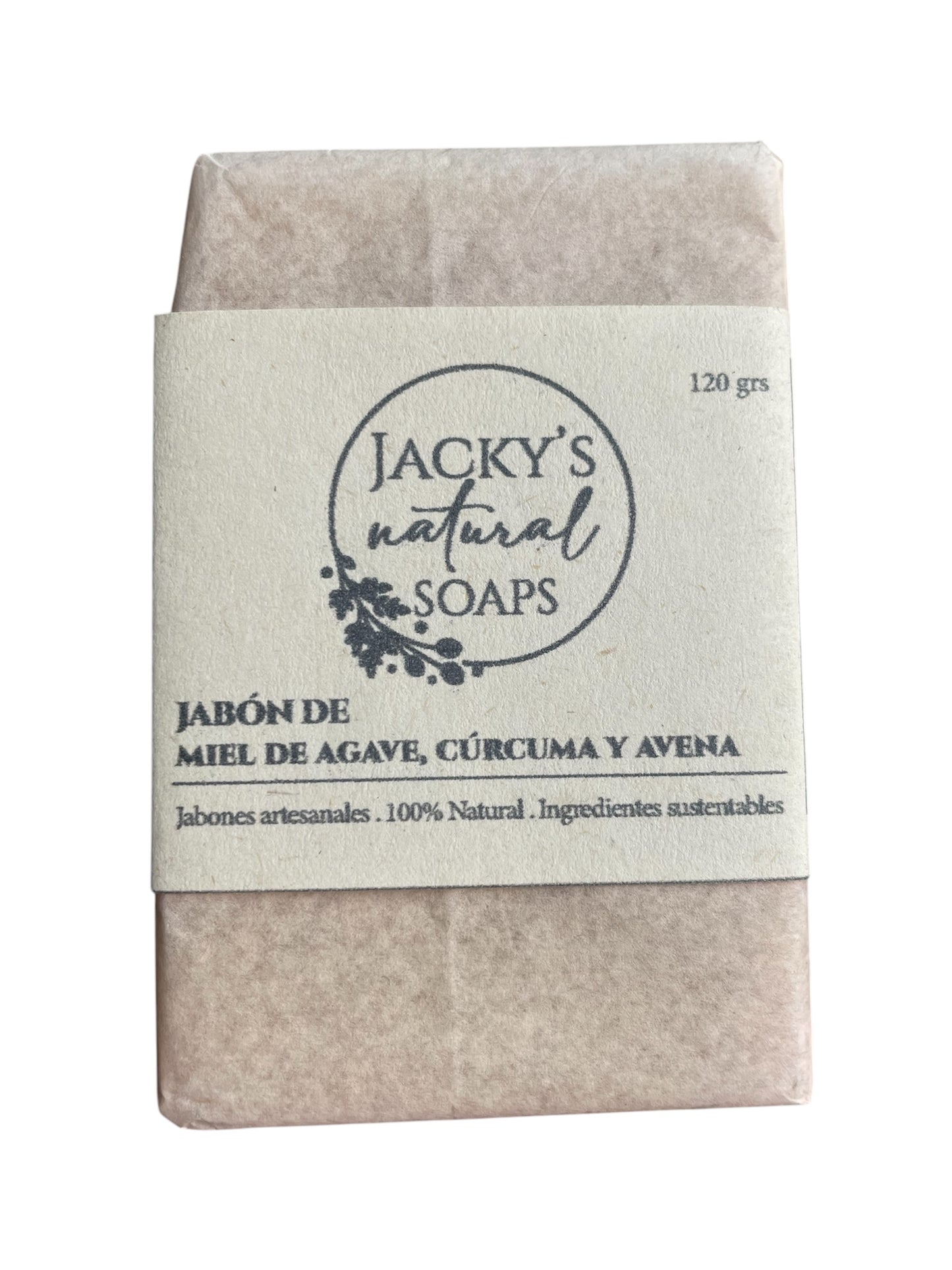 Jabón corporal artesanal, Jacky’s natural soap, 120g