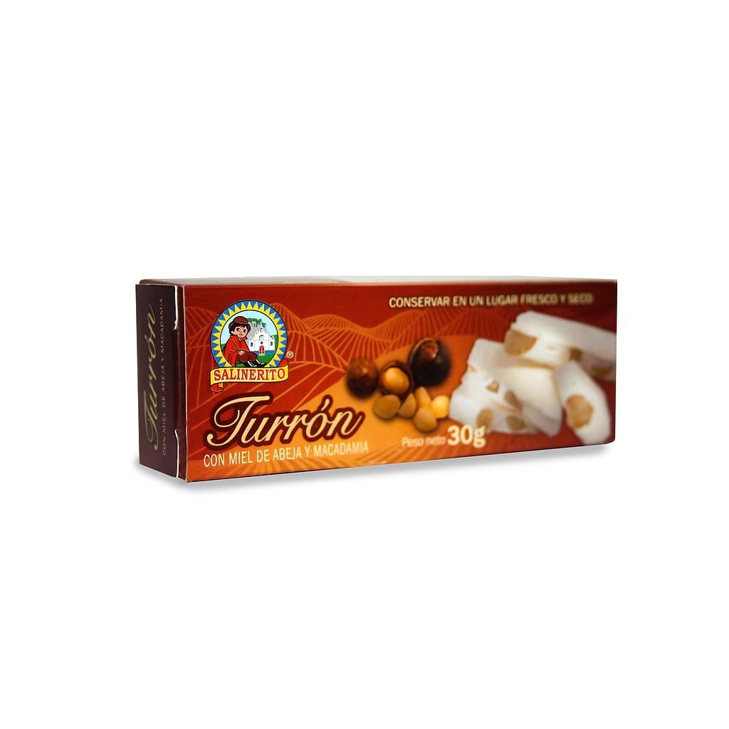 Turron de macadamia, Salinerito, 30g