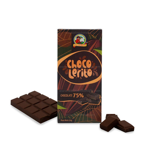 Tableta de Chocolate al 75%, Salinerito, 50g