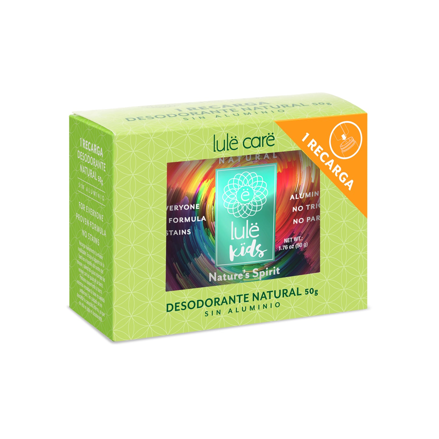 Refill de desodorantes corporales naturales, Lule, 50g