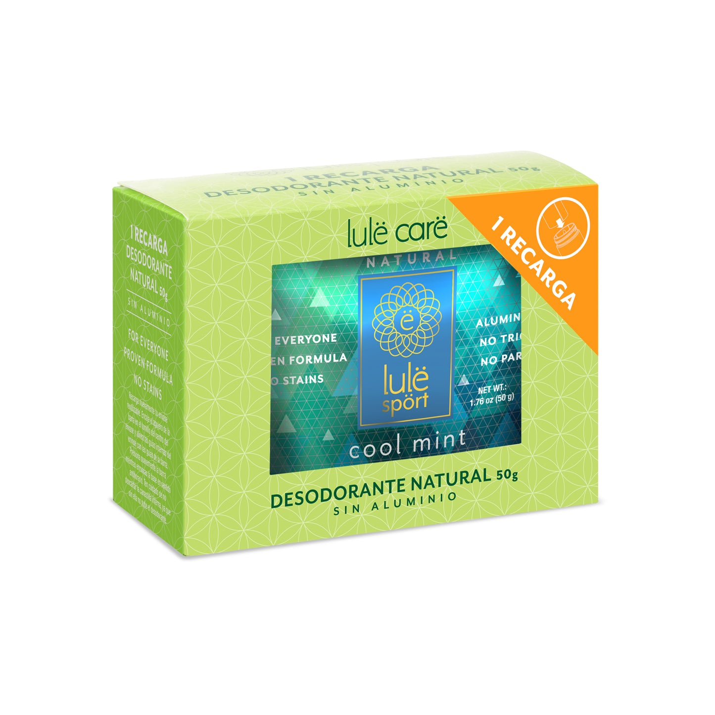 Refill de desodorantes corporales naturales, Lule, 50g